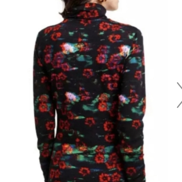 Rachel Comey X Target Long Sleeve Turtleneck  Kodak Red Floral NWT Size XXS - Picture 6 of 15